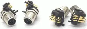 M12-12P Curved Needle PCB Male Waterproof and Moisture-proof Connector M12 Full Range of Aviation Plug Adapters