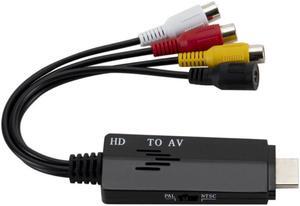 Mini HDMI-compatible To Av Cable Converter  HDMI-compatible To AV Adapter USB Charging Video Converter 1080P HD for Camera HDTV