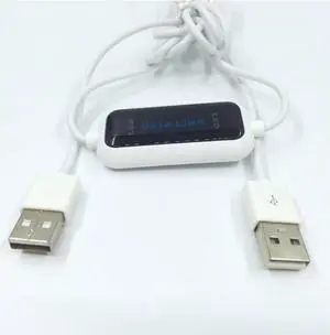 USB 2.0 High Speed PC To PC Online Share Sync Link Net Direct Data File Transfer Bridge LED Cable Easy Copy Between 2 Computer