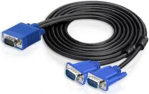 VGA Splitter One Point Two Computer Synchronization Projector Cable HD Video Extender TV Vga Cable