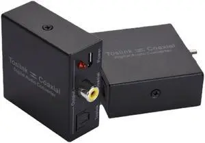 Digital 2-Way Audio Converter Optical To Coax Tendak Optical SPDIF Toslink To Coaxial and Coaxial To Optical SPDIF Swtich