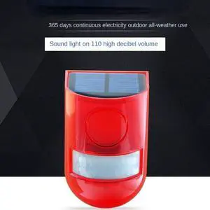Wireless IP65 Motion Sensor Solar Alarm Light Outdoor Garden Security Lamp Infrared Motion Sensor Detector Siren Strobe Alarm