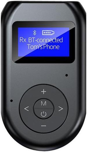 Bluetooth 5.0 Receiver Transmitter LCD Display USB Wireless Adapter 3.5MM AUX Jack RCA Audio Music Receiver for PC Computer Car