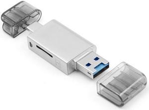 Jimier USB-C Type C / USB 2.0 to NM Nano Memory Card & TF Micro SD Card Reader for Huawei Cell Phone & Laptop UC-361