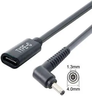 CY Type C USB-C Female Input to 4.0*1.3mm Cable UC-109-4013MM