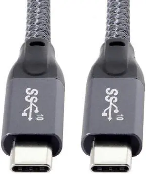 FVH 1.0M 10Gbps USB-C USB 3.1 Type C Gen2 Male to Male Data Video 100W Cable with E-marker for Tablet & Phone & Laptop UC-124-1.0M