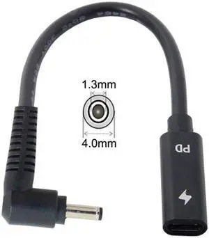 Jimier Type C USB-C Female Input to 4.0*1.3mm Cable UC-109-4013MM