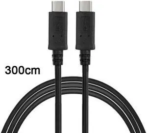 Jimier 10Gbps Reversible USB 3.1 Type-C Male to USB-C Male Data Cable for Laptop &Tablet & Phone 3m UC-198-BK-3.0M Jimier 10Gbps Reversible USB 3.1 Type-C Male to USB-C Male Data Cable for Laptop &Tablet & Phone 3m UC-198-BK-3.0M