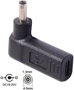 CY USB 3.1 Type C USB-C to 4.0*1.3mm Adapter 90 Degree Angled UC-112-4013MM