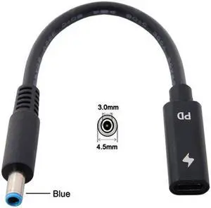 Jimier Type C USB-C Female Input to 4.5*3.0mm Cable UC-109-4530HP
