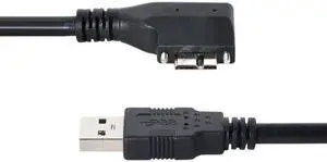 Xiwai 1.2M Dual Screws 90 Degree Left Angled Micro USB Mount to USB3.0 Data Cable for Industrial Camera