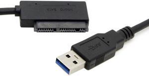 FVH USB 3.0 to Micro SATA 7+9 16 Pin 1.8" 90 Degree Angled Hard Disk Driver SSD Adapter Cable 10cm U3-382