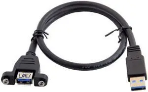 CY USB 3.0 A Type Male to Female Extension Cable with Panel Mount screws 50cm U3-035-0.5M