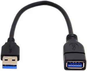 Jimier USB 3.0 Type-A Male to USB 3.0 Type-A Female Extension Cable 20cm 5Gbps U3-026