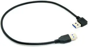 CY 90 Degree Right Angled USB 3.0 A Type Male to Straight A Type Male Data Cable 40cm U3-289-RI-0.4M