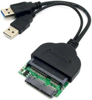 CY 1set USB 3.0 to SATA 22Pin & SATA to Micro SATA Adapter for 1.8" 2.5" Hard Disk Driver With Extral USB Power Cable U3-067/SA-076