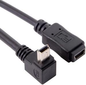 FVH GPS Mini USB 5P 90D Up Angled Male to Mini USB 5Pin Female Extension Cable U2-051-0.2M