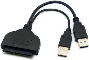 CY 1set USB 3.0 to SATA 22Pin & SATA to 16Pin Micro SATA Adapter for 1.8" 2.5" Hard Disk Driver With Extral USB Power Cable U3-067/SA-006