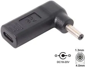 Jimier USB 3.1 Type C USB-C to 4.0*1.3mm Adapter 90 Degree Angled UC-112-4013MM
