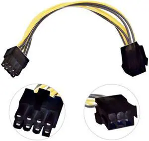 Jimier PCI-E PCI Express 6 Pin Male to 8 Pin Female Video Card Extension Power Cable SA-140
