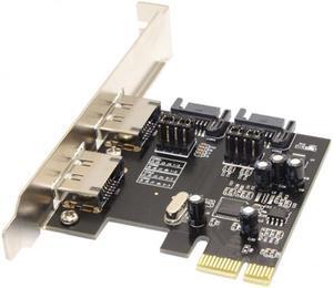 Jimier PCI-E To 4 Ports SATA 3.0 ESATA PCIE SATA3 6Gbps Expansion Card PCI-E Adapter SA-208