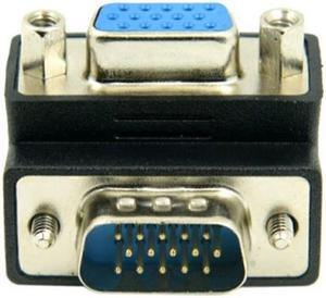 FVH 270 Degree Right Angled VGA SVGA 15pin Male To Female extension Adapter DB-002-DN