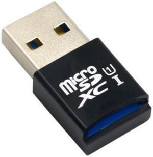 FVH Mini Size USB 3.0 to Micro SD SDXC TF Card Reader with Micro USB 5pin OTG Adapter for Tablet / Cell Phone GT-186/U3-286-BK