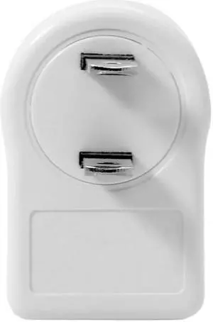 Jimier NEMA 1-15P USA Outlet Saver Power Extension Adapter 2-prong 2 Outlets 90 Degree Left Right Angled PW-014-RI