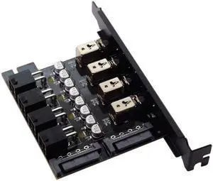 Jimier 4 Hard Disk Control System Intelligent Control Management System HDD SSD Power Switch with PCI Bracket PW-018