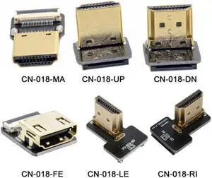 Jimier CYFPV HDMI Type A Male Connector Right Angled 90 Degree for FPV HDTV Multicopter Aerial Photography CN-018-RI