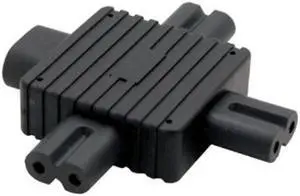 Jimier IEC 320 Figure 8 C8 Male to 3X Female C7 Splitter Power Adapter for Power Supply 1 in 3 out PW-120