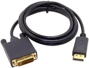 Jimier DisplayPort DP Male to DVI Male Single Link Video Cable 6ft 1.8m for DVI monitor DP-029-1.8M