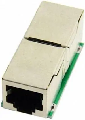 Jimier CAT6 RJ45 Female to Female Lan Connector Ethernet Network Cable Extension Adapter With Shield CA-028