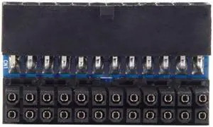 Jimier ATX 24Pin Female to 24pin Male 90 Degree Power Adapter Mainboard Motherboard for Desktops PC Supply PW-007