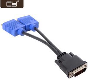 CY DMS-59pin Male to Dual 15Pin VGA RGB Female Splitter Extension Cable for PC Graphics Card DB-025