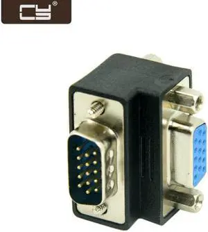 CY 270 Degree Right Angled VGA SVGA 15pin Male To Female extension Adapter DB-002-DN