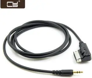 CY Media In AMI MDI to Stereo 3.5mm o Aux Adapter Cable For Car Benz Cell Phone CA-095-1.3M