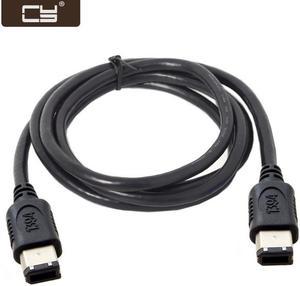 CY 6 PIN / 6PIN FireWire 400 - FireWire 400 6-6 ilink Cable IEEE 1394 1.8m Black FW-016 CA-017