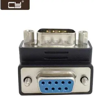 CY D-Sub RS232 9Pin Male to Female Up Angled 90 Degree Extension Adapter DB-016-UP