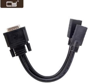 CY DMS-59Pin Male to Dual DP Displayport Female Splitter Extension Cable for PC Graphics Card DB-027