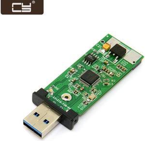 CY 42mm NGFF M2 SSD to USB 3.0 External PCBA Conveter Adapter Card Flash Disk Type with Black Case U3-273-BK