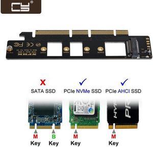 CY NGFF M.2 M-key NVME AHCI SSD to PCI-E 3.0 16x 4x Adapter for 110mm 80mm SSD SA-021