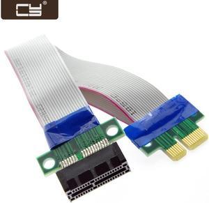 CY PCI-E Express 1X Slot Riser Card Extender Extension Ribbon Flex Relocate Cable 20cm EP-051