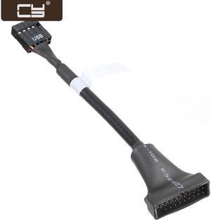 CY USB 2.0 9Pin Housing male to Motherboard USB 3.0 20pin Header Female cable 0.1m U3-076