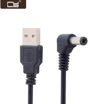 CY USB 2.0 A Type Male to Right Angled 90 Degree 5.5 x 2.1mm DC 5V Power Plug Barrel Connector Charge Cable 80cm U2-184-RI