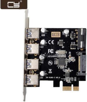 CY 4 Ports PCI-E to USB 3.0 HUB PCI Express Expansion Card Adapter 5Gbps for Motherboard U3-038