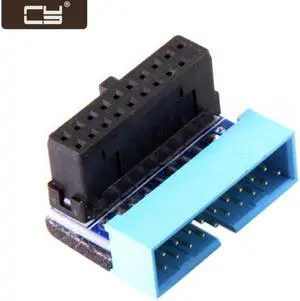 CY USB 3.0 20pin Male to Female Extension Adapter Up Angled 90 Degree for Motherboard Mainboard U3-053-UP