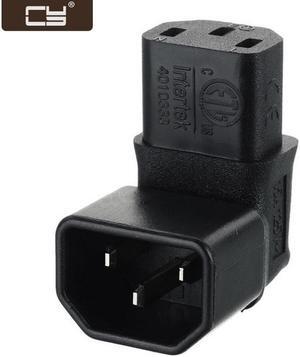 CY IEC Male C14 to Up Direction Right Angled 90 Degree IEC Female C13 Power Extension Adapter PW-121-UP
