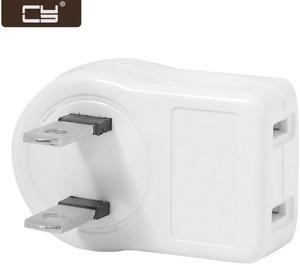 CY NEMA 1-15P USA Outlet Saver Power Extension Adapter 2-prong 2 Outlets 90 Degree Up Down Angled PW-014-UP