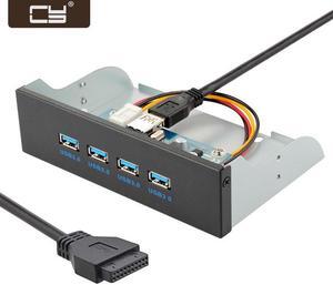 CY USB 3.0 HUB 4 Ports Front Panel to Motherboard 20Pin Connector Cable for 5.25" CD-ROM Bay U3-110